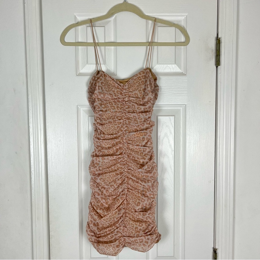 Oh Polly Pink Leopard Mini Dress - Picture 7 of 7